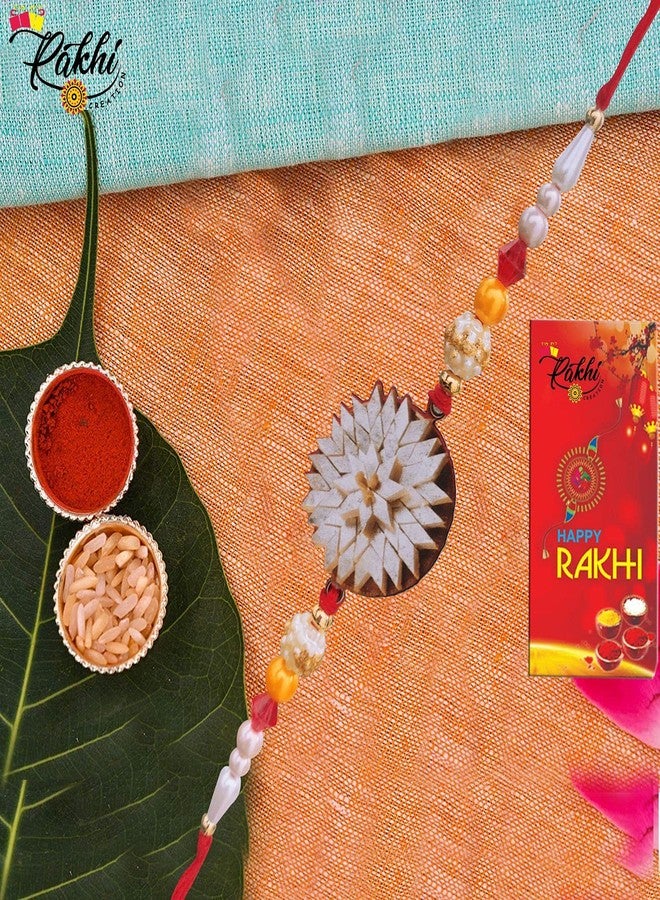 Case Creation Bracelet Rakhi Kids Edition Rakhi Designer Rakhi Combo/Rakhi for Kids/Fancy Design Rakhi/Bracelet Rakhi 4 Kaju Katli Rakhi for Brother Bhai Bhaiya Bhabhi kaju katli -Combo 4 Rakhi - Image 4